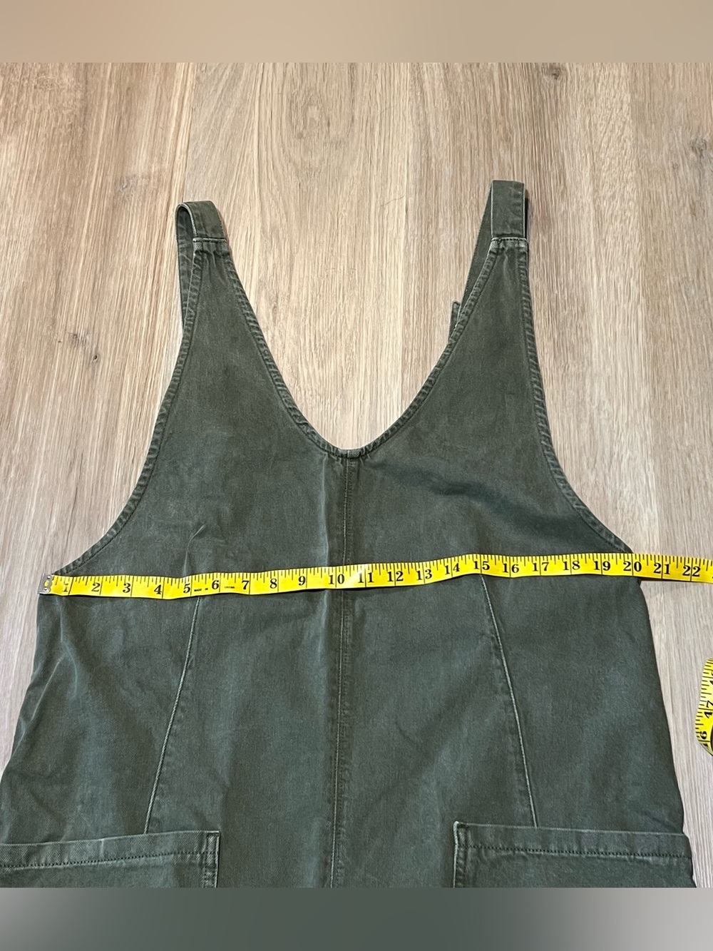 Free People High Roller Overall Denim Jumpsuit in green size Large - Picture 3 of 8